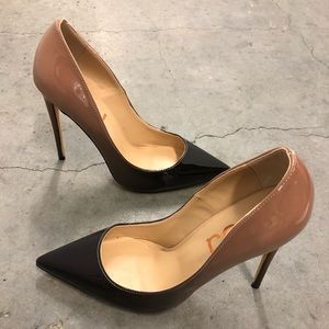 Black and Tan ombré pumps heels